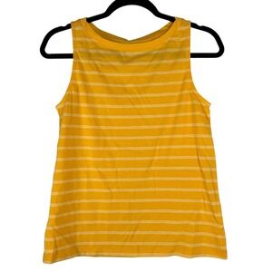Lands End Womens Tank Top Striped Sleeveless XXS Gold Yellow Casual NWOT‎